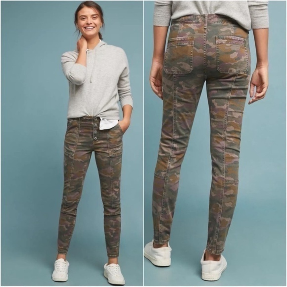 Anthropologie Jefferson skinny camo utility pants